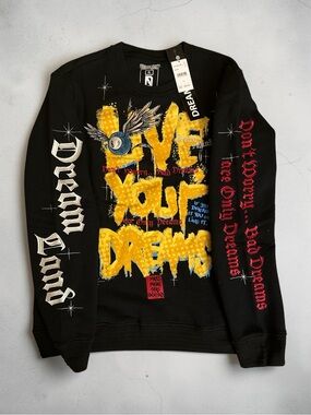 Dreamland Live Your Dreams Crewneck Sweatshirt NWT